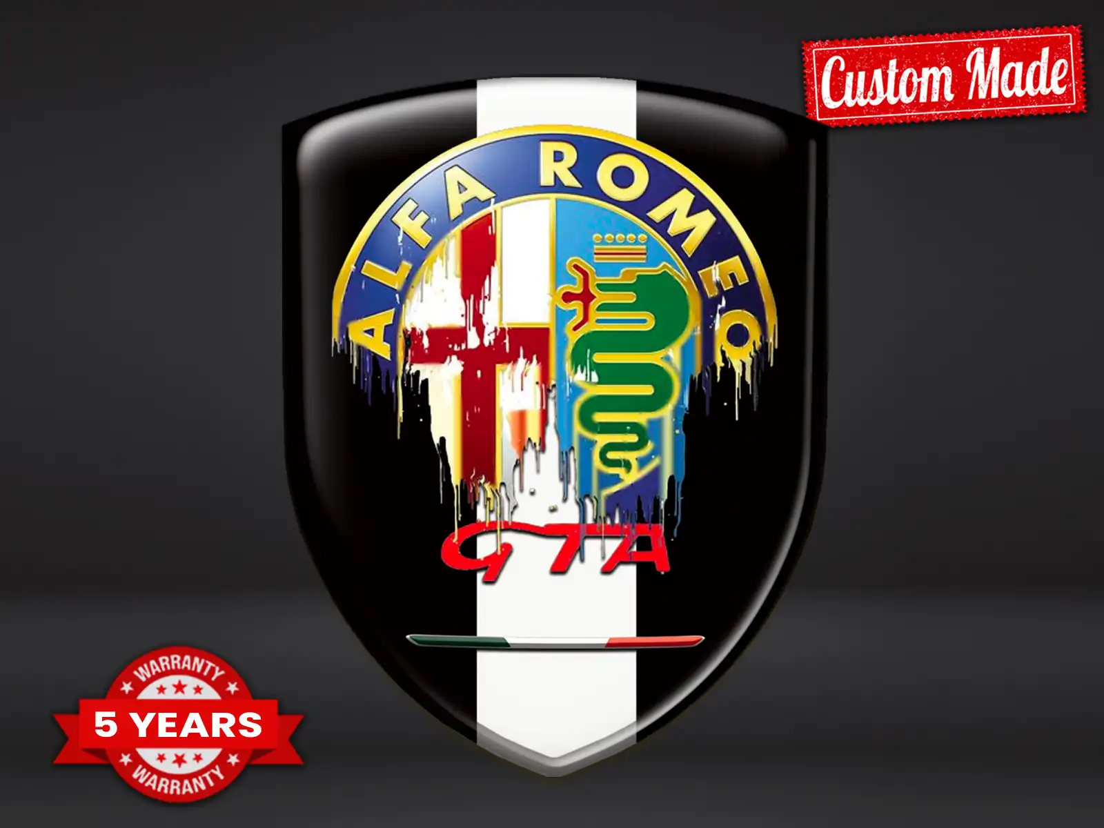 Alfa Romeo Etiqueta Impermeable Estilo Moderna Personalizable
